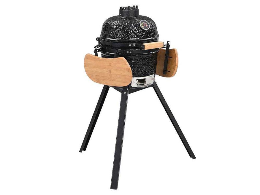 Barbecue, Braseiro De Jardim, Plancha | Vente-unique Barbecue Kamado A Carvao Em Ceramica E Bambu 32 X 52 X 94 Cm - Eriko