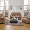 Sofa De Relaxamento Manual | Vente-unique Sofa 2 Lugares Relax Em Microfibra Taupe - Hernani