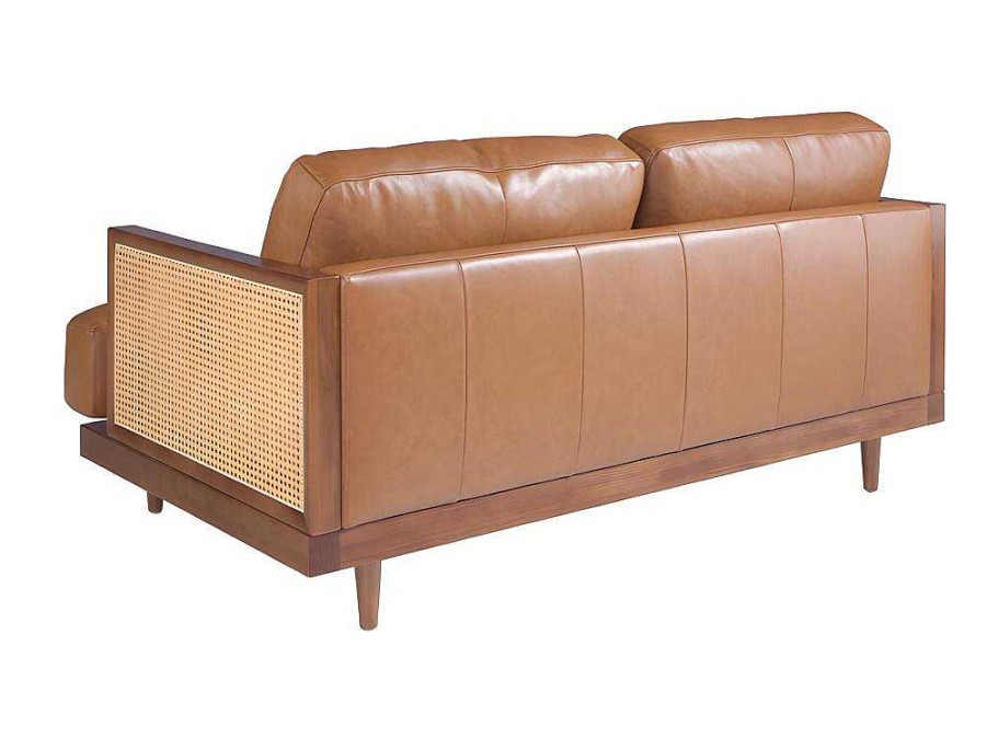 Sofa De 2 Lugares | Angel Cerda Sofa De 2 Lugares Em Pele Castanha 6176