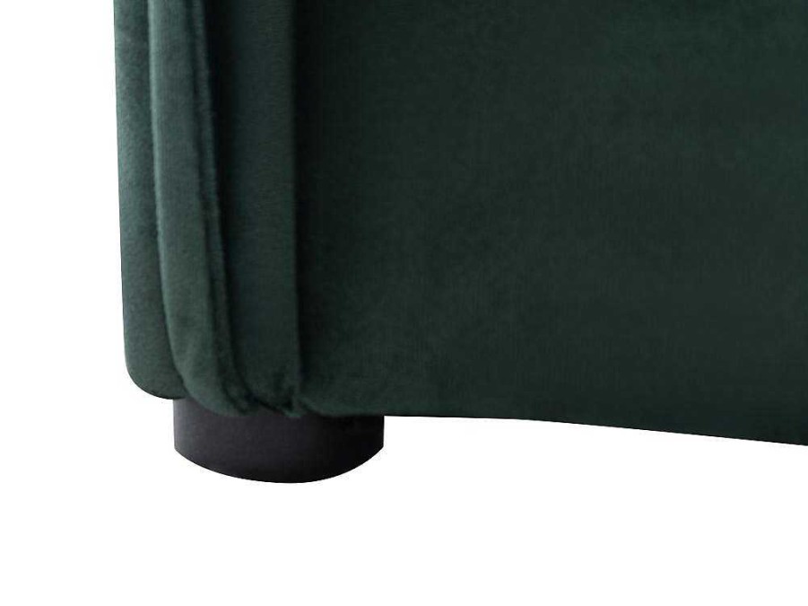 Cama Em Veludo | Vente-unique Cama Com Espaco De Arrumacao 140 X 200 Cm Veludo Verde + Colchao - Oleria