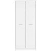 Armario E Roupeiro | Venprodin Armario De 2 Portas 80X54 Cm Branco