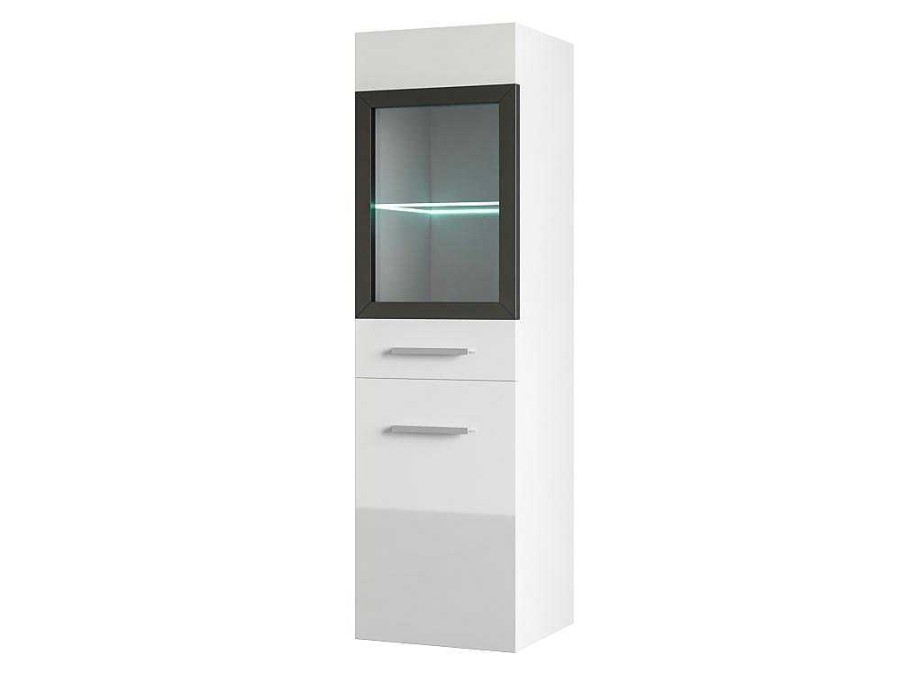 Coluna De Casa De Banho | Vente-unique Coluna De Casa De Banho Branco Com Leds C30 X L30 X A109 Cm - Laurine