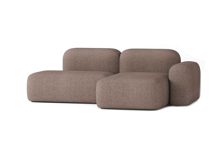 Sofa De Canto | Atio Sofa Max De 3 Lugares Em Tecido Castanho