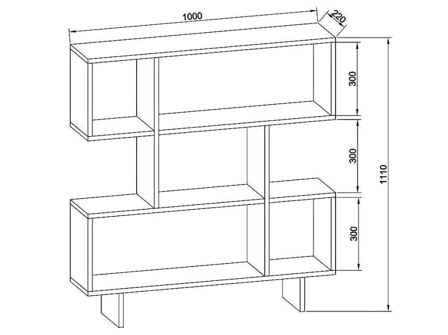 Biblioteca, Vitrina, Estante | Homemania Estante Hera, Branco, 100X22X111 Cm, Epikasa