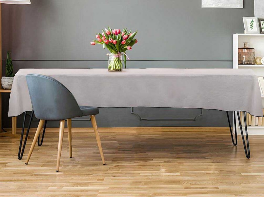 Texteis De Mesa | OZAIA Toalha Em Algodao E Linha Com Borda Preta 170 X 250 Cm Taupe - Borina