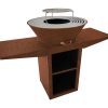 Barbecue, Braseiro De Jardim, Plancha | Purline Barbecue Avec Plaque Ronde, Grill Et Support