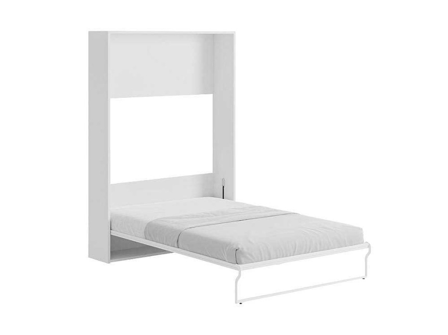 Cama De Adulto | Vente-unique Cama Rebativel 140X200 Cm Abertura Vertical Manual Branco - Malina Ii