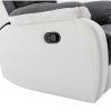 Cadeirao Relax | Vente-unique Poltrona Articulada Em Microfibra E Pele Sintetica Cinzento E Branco - Brody