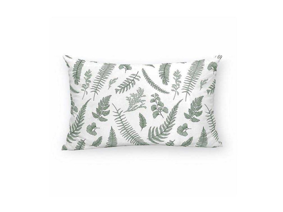 Textil De Casa | Purline Housse De Coussin 100% Coton 1 Piece Vert A Motifs Vegetaux 30X50