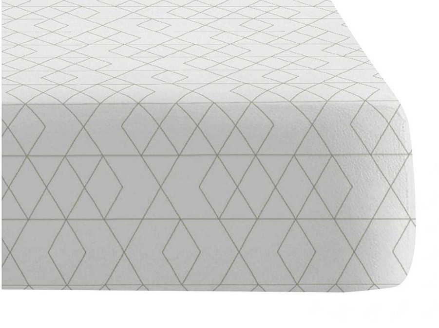 Roupa De Cama | Purline Lencol De Algodao 100 Algodao Branco Com Linhas Verdes