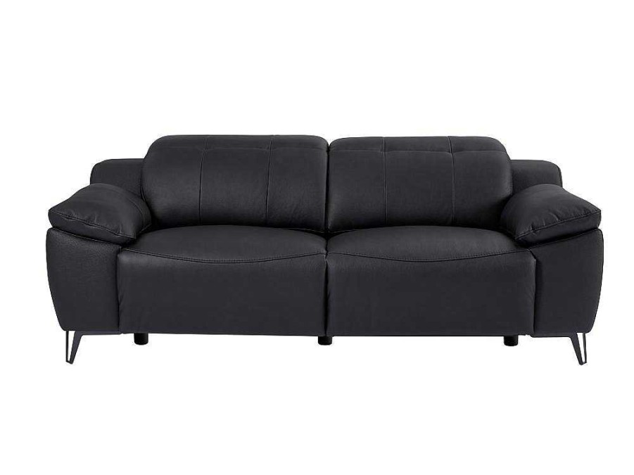 Sofa De 2 Ou 3 Lugares | LINEA SOFA Sofa De 3 Lugares Articulado Eletrico Couro Preto - Roveto