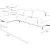 Sofa De Canto | Angel Cerda Sofa Chaise Longue Em Pele E Aco Preto 6161