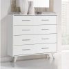 Comoda | Venprodin Comoda 4 Gavetas 80X90X35 Branco