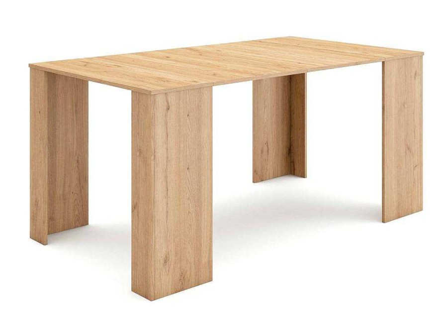 Mesa De Jantar | Skraut Home Mesa Consola Extensivel, 160, Para 8 Pessoas, Mesa De Jantar, Carvahlo