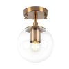 Luz De Teto | OZAIA Candeeiro De Teto Em Metal Com Globo De D. 15 X A. 23 Cm Estilo Vintage - Barlati