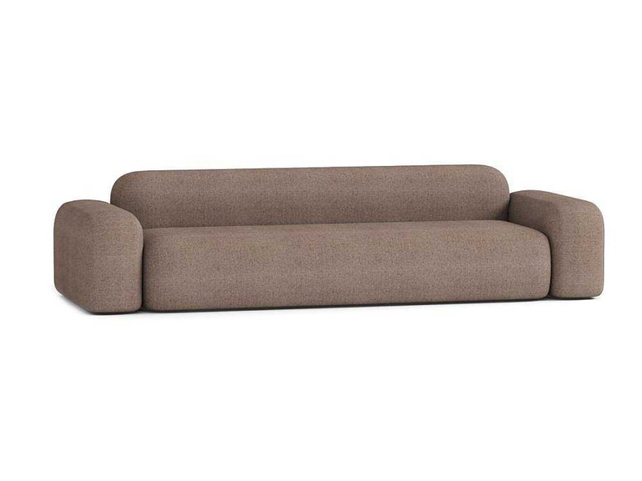 Sofa De 4 Lugares | Atio Sofa Max De 4 Lugares Em Tecido Castanho