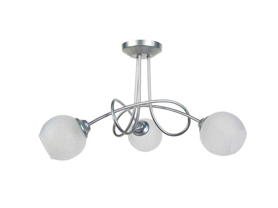 Lustre | TOSEL Lustre Tosel Actuelle B Vidro Braco Aluminio D48 X H32 Cm