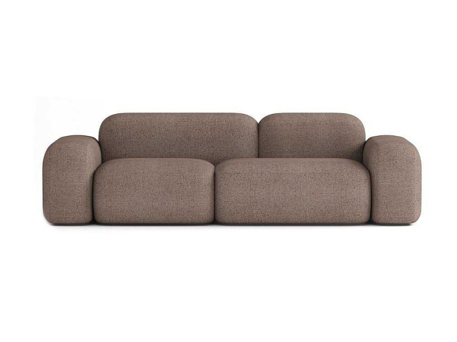 Sofa Em Tecido | Atio Sofa Max De 3 Lugares Em Tecido Castanho