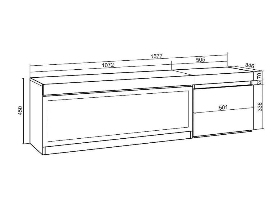 Movel De Tv | Skraut Home Movel De Tv, 160, Para Televisores Ate 65", Lareira Electrica Xxl, Suspensos, Preto