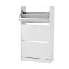 Sapateira | Venprodin Sapateira 3 Portas Dobraveis 121X73X26 Branco
