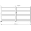 Porta E Portao | EXPERTLAND Portao De Batente Motorizado Em Aluminio Antracite De C355 X A181 Cm - Nazario