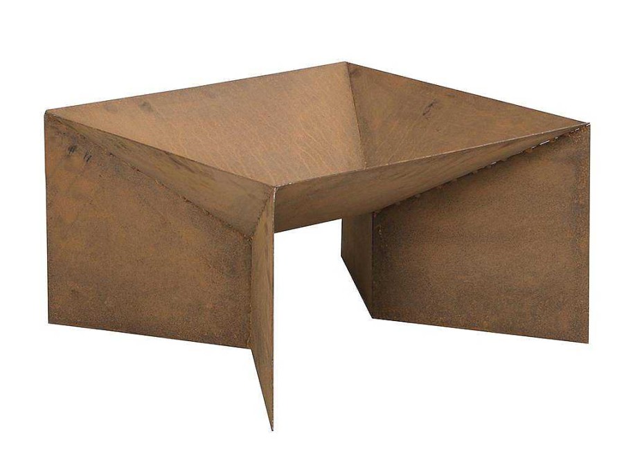 Barbecue, Braseiro De Jardim, Plancha | Vente-unique Braseiro De Jardim Quadrado Em Aco Corten De C50 X L50 X A30 Cm - Verio