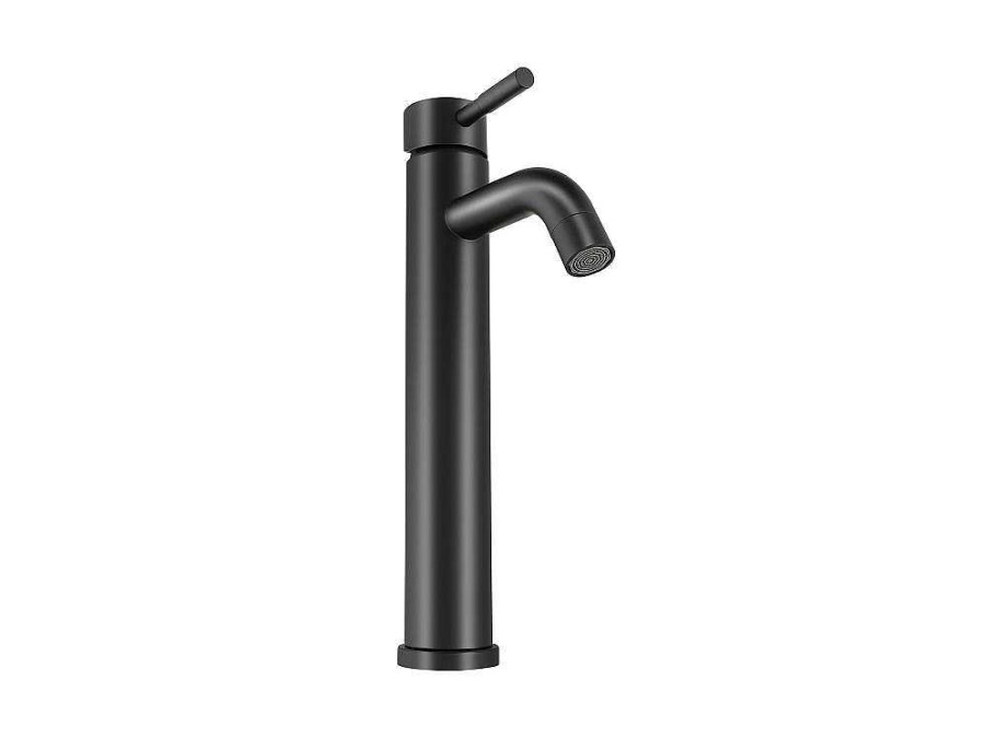 Torneira | Shower & Design Torneira Misturadora Mecanica Arredondada Em Inox Escovado Preto Mate A29,6 Cm - Salavan