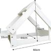 Acessorios Para Animais De Estimacao | Skraut Home Casa Do Cao Branco - Cama Com Moldura Em Madeira Natural Fsc