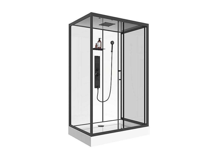 Cabine De Duche | Shower & Design Cabine De Duche De Hidromassagem Retangular, Instalacao Reversivel, C120 X L80 X A215 Cm - Sulipa