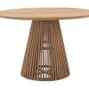 Mesa De Jantar | MYLIA Mesa De Jantar De Jardim Em Teca D. 120 Cm Natural Claro - Triani