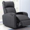 Cadeirao Relax | Vente-unique Cadeirao Relax Em Pele Sintetica Preto - Isao