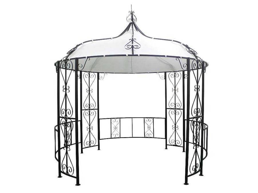 Pergola, Coreto, Quiosque | EXPERTLAND Gazebo De Jardim Tilcara Em Metal Feitio Ferro Forjado D300 X A290 Cm