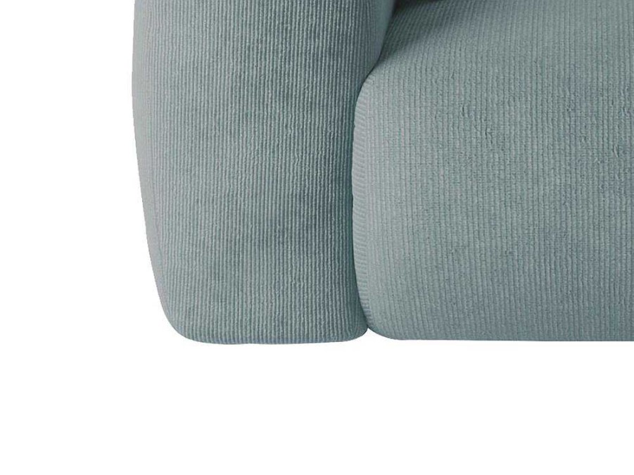 Promocoes Sofas & Poltronas | Maison Céphy Grande Sofa De Canto Esquerdo Em Tecido Texturizado Azul - Pogni