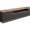 Movel De Tv | Vente-unique Movel De Tv Com 3 Portas E 1 Nicho Antracite E Natural - Lotula