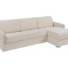 Sofa Cama De Abertura Rapida | Vente-unique Sofa De Canto Convertivel Abertura Rapida E Reversivel Tecido Bege, Cama 140 Cm E Colchao 22 Cm - Calife