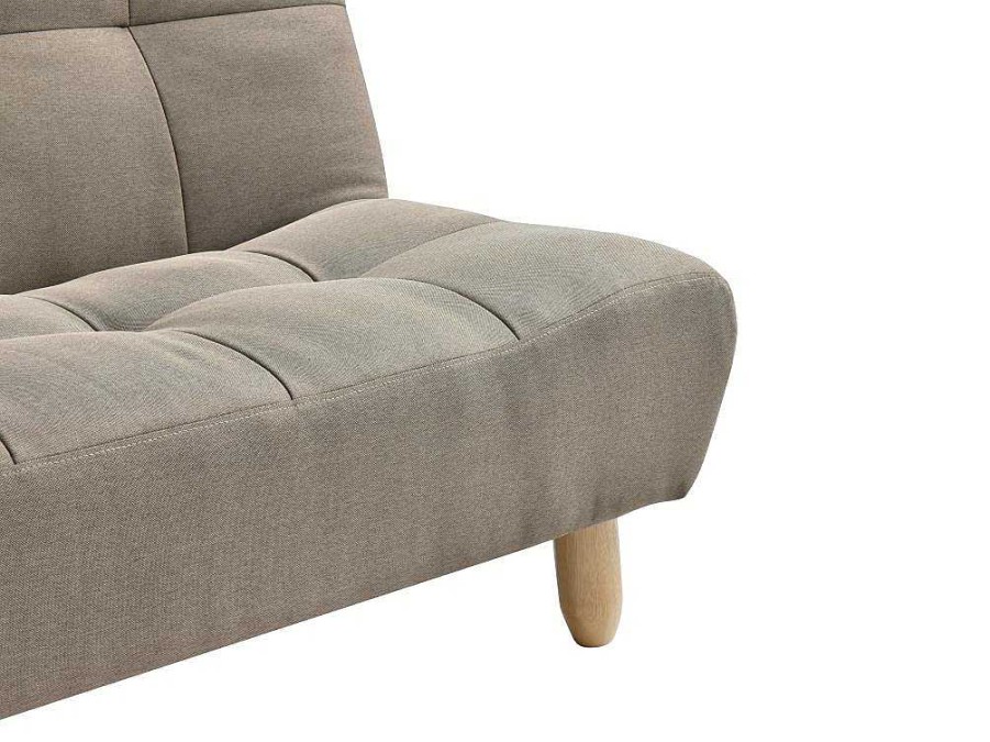 Sofa Cama Clic-Clac E Dobravel | Vente-unique Sofa De 3 Lugares Convertivel Clic-Clac Tecido Taupe - Esteban