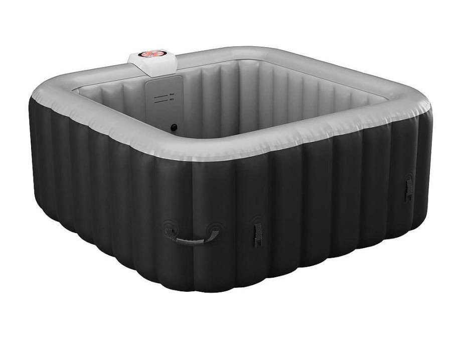 Spa Insuflavel | VOGUE SPA Spa Insuflavel Quadrado 4 Pessoas - C154 X L154 X A65 Cm - 120 Saidas De Ar - Preto E Cinza - B-Cosy