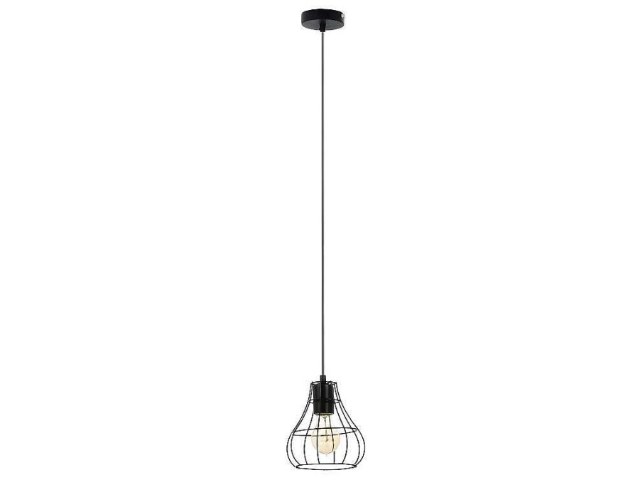 Candeeiro Suspenso | EPIKASA Lampada De Suspensao Outline, Preto, 16,5X16,5X116 Cm, Epikasa