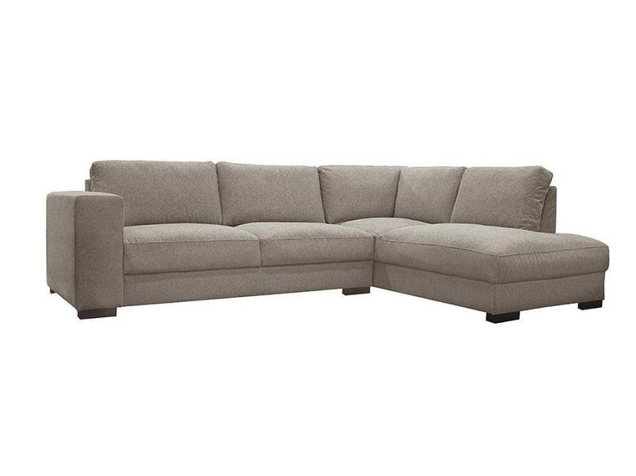 Sofa | Vente-unique Sofa De Canto Direito Em Tecido Cor Bege - Meseta