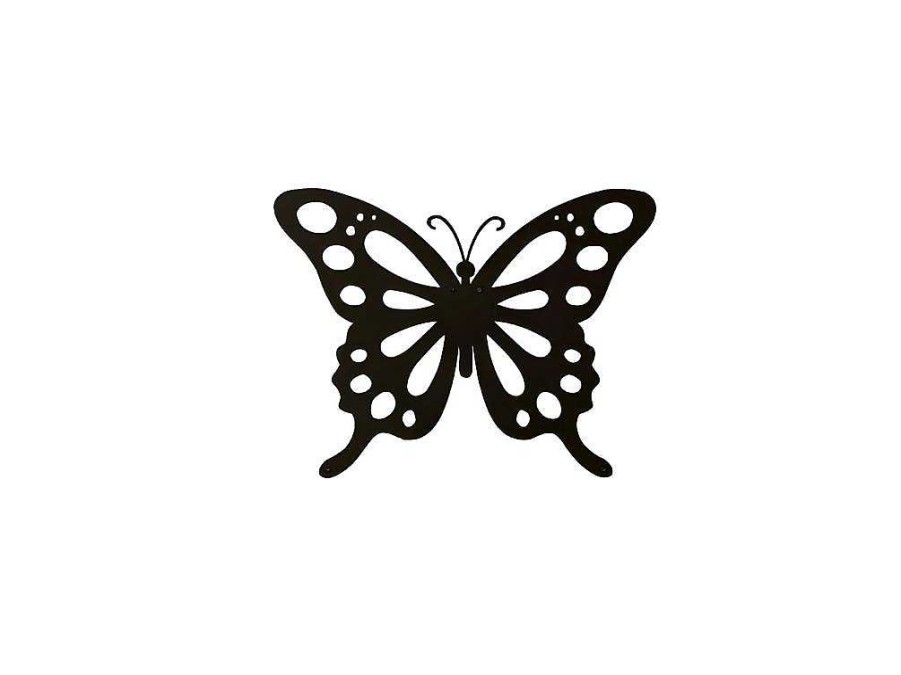 Placa De Parede Decorativa | EPIKASA Decoracao Metalica Borboleta 7, Preto, 48X1,5X37 Cm, Epikasa