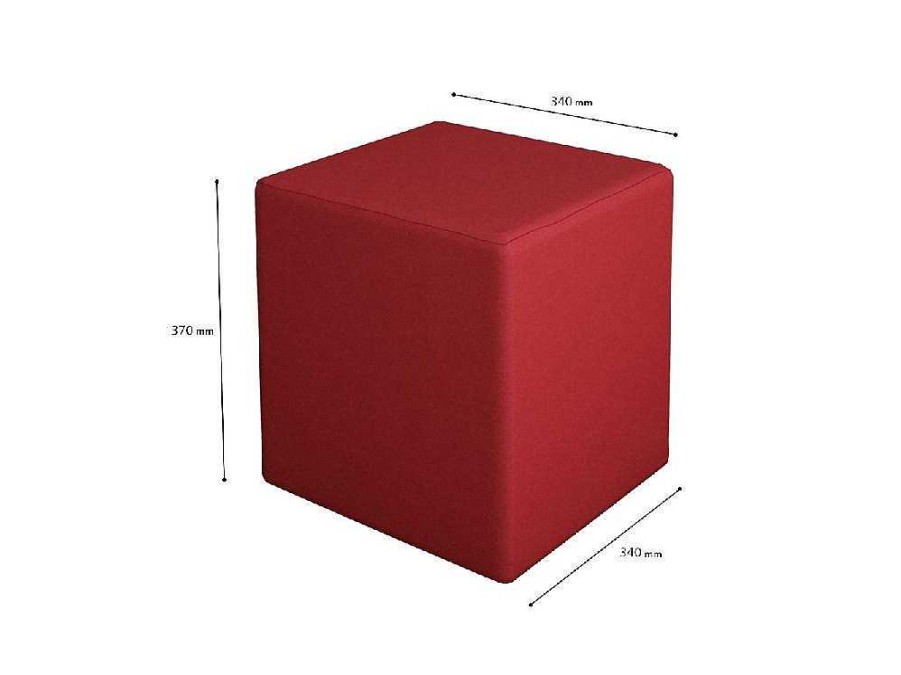 Promocoes Sofas & Poltronas | EPIKASA Pouf Milena, Vermelho, 34X34X37 Cm, Epikasa