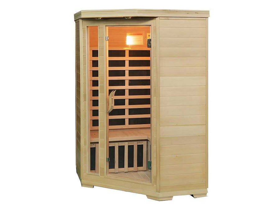 Promocoes Casa De Banho & Bem-Estar | VOGUE SAUNA Sauna De Infravermelhos 3/4 Lugares De Canto Gama Prestigio Arvika Ii - 120 X 56 X 120 X A190 Cm