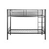 Cama De Adulto | Saldosystocks Beliche Singular As110 Estrutura Metalica Reforcada, Preto, 165X199X96Cm