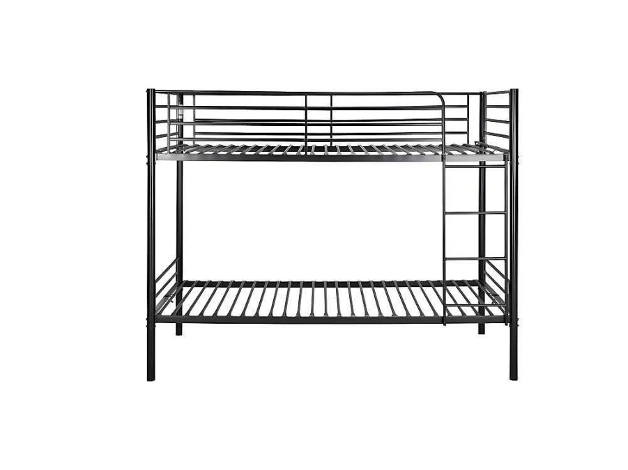 Cama De Adulto | Saldosystocks Beliche Singular As110 Estrutura Metalica Reforcada, Preto, 165X199X96Cm