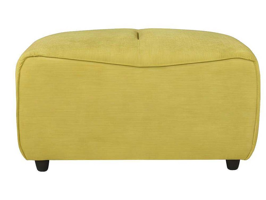 Puff | Vente-unique Pufe Para Sofa Modular Em Tecido Amarelo - Symposion