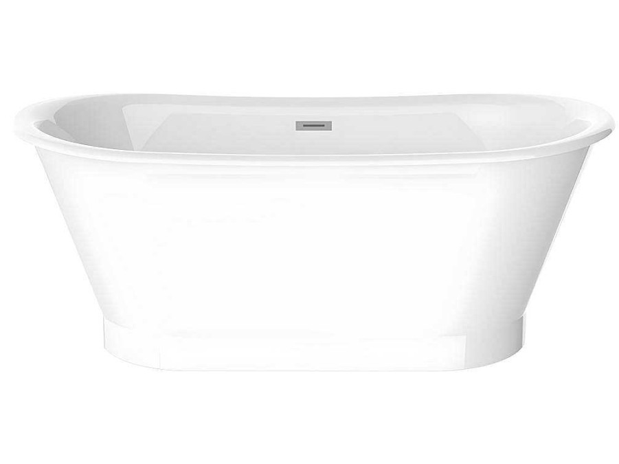 Banheira De Pousar | Shower & Design Banheira Classica Oval Estilo Retro De 180 L, Dimensoes 150 X 74 X 63 Cm Cor Branco Em Acrilico - Pelmato