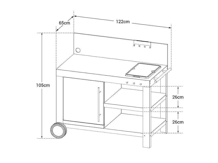 Pequenos Eletrodomesticos | Cook'in Garden Cook'In Garden - Aparador Para Chapa Nova Xl