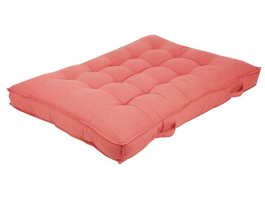 Decoracao De Jardim | OZAIA Almofada De Palete Em Algodao 80 X 120 X 12 Cm Cor Coral - Baila