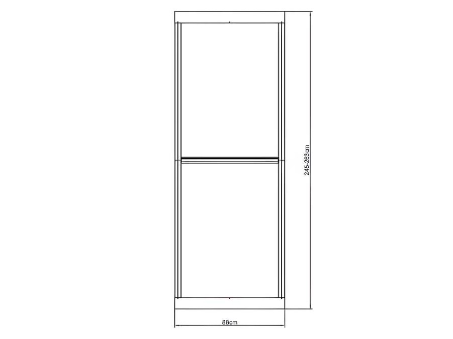 Divisoria De Interior | Vente-unique Divisoria Em Aco Galvanizado L88 X A245 Cm Antracite Altura Ajustavel - Jaora