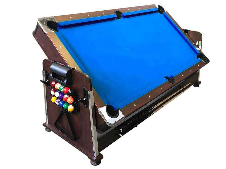 Jogo De Interior | ELITESHOPPING Mesa De Bilhar 7 Pes Multijogo Azul Air Hockey + Ping Pong - Stark